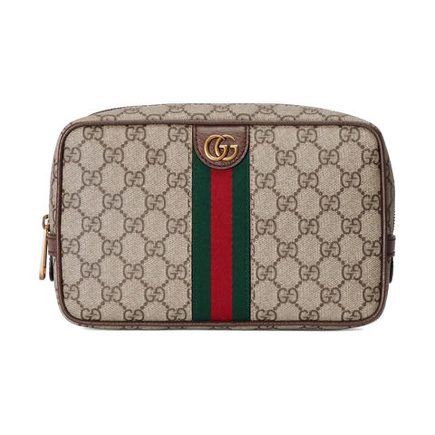 Gucci Savoy Small Toiletry Case – Beige / Ebony GG Supreme