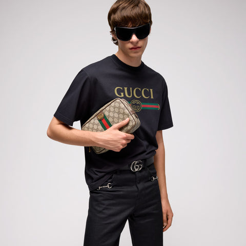 Gucci Savoy Small Toiletry Case – Beige / Ebony GG Supreme