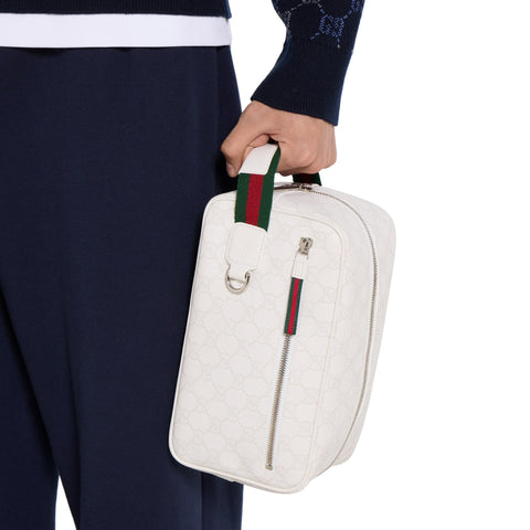 Medium GG Toiletry Case – White GG Supreme