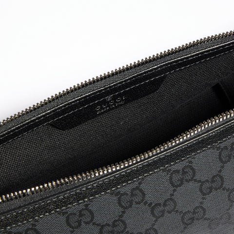 Gucci Essence Classic Small Toiletry Case with Wrist Strap – Black GG Canvas