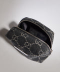 Small Cosmetic Case with Gucci Plaque – Black GG Denim