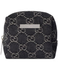 Small Cosmetic Case with Gucci Plaque – Black GG Denim