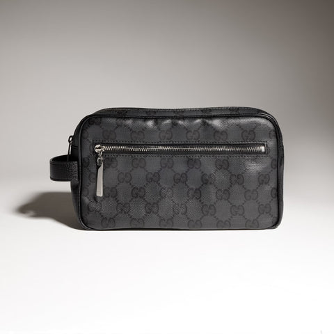 Gucci Essence Classic Small Toiletry Case – GG Canvas - Black GG
