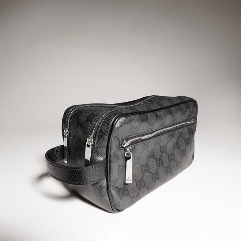 Gucci Essence Classic Small Toiletry Case – GG Canvas - Black GG