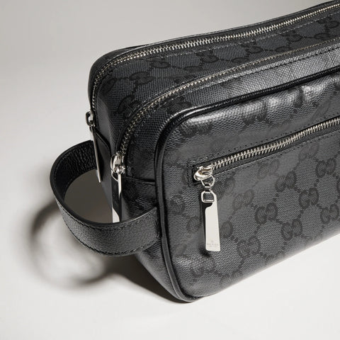Gucci Essence Classic Small Toiletry Case – GG Canvas - Black GG
