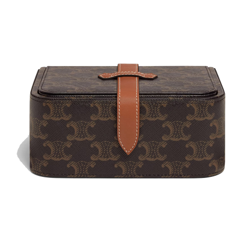 Large Jewels Case in Triomphe Canvas and Calfskin – Tan