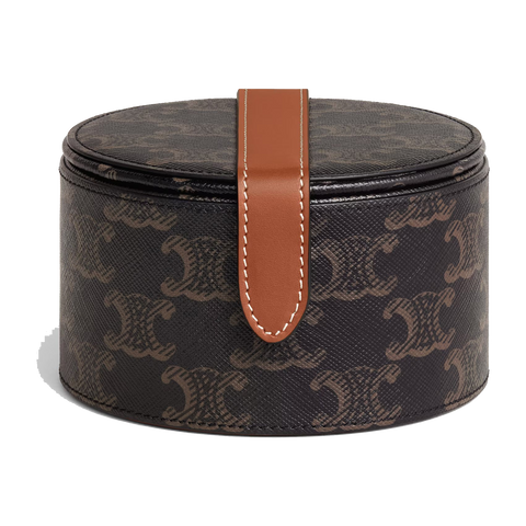 Jewels Case in Triomphe Canvas and Calfskin – Tan