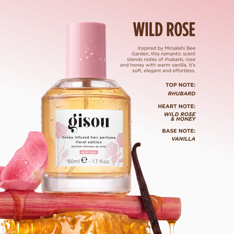 GISOU Honey Infused Hair Perfume Wild Rose 15ml