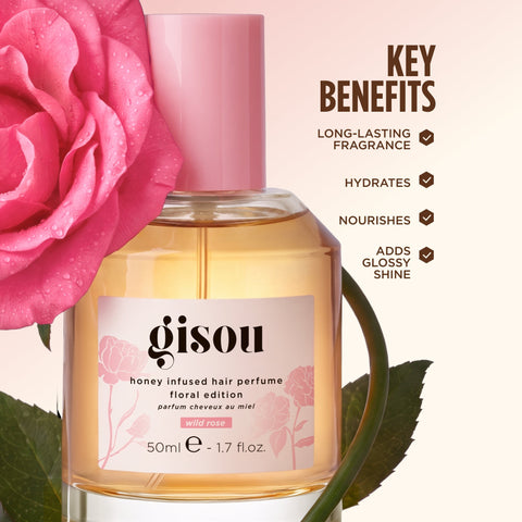 GISOU Honey Infused Hair Perfume Wild Rose 15ml