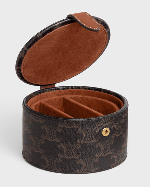 Jewels Case in Triomphe Canvas and Calfskin – Tan
