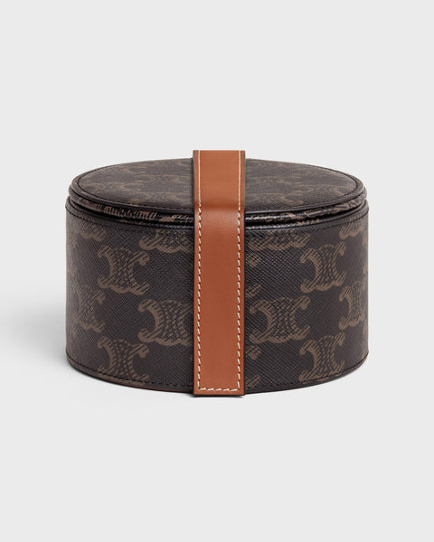 Jewels Case in Triomphe Canvas and Calfskin – Tan