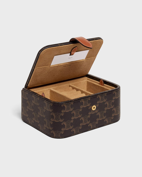 Large Jewels Case in Triomphe Canvas and Calfskin – Tan