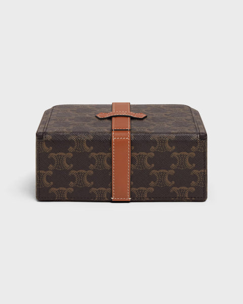 Large Jewels Case in Triomphe Canvas and Calfskin – Tan