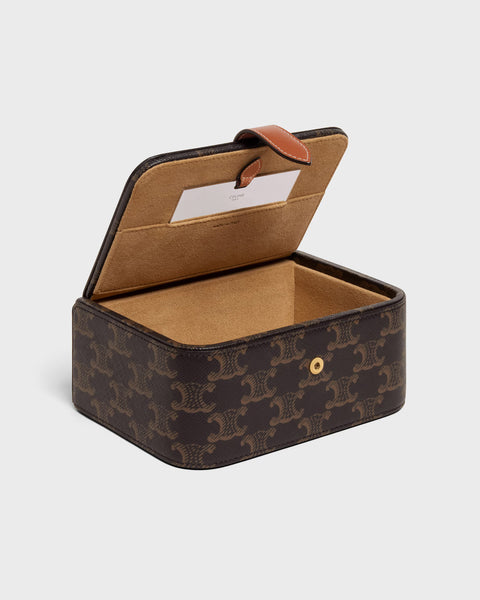 Large Jewels Case in Triomphe Canvas and Calfskin – Tan