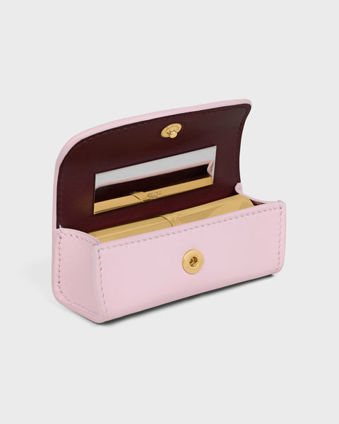 Lipstick Case in Smooth Calfskin – Dirty Pink / Syrah