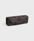 Lipstick Case in Triomphe Canvas – Black / Tan