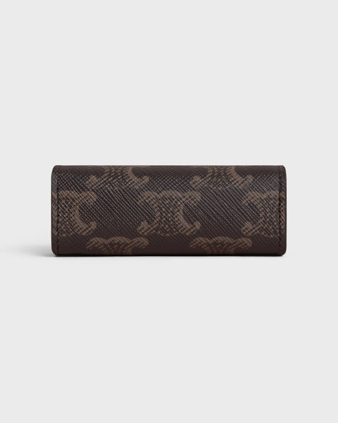 Lipstick Case in Triomphe Canvas – Black / Tan