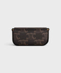 Lipstick Case on Chain in Triomphe Canvas – Black / Tan
