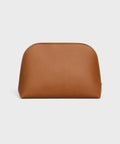 Medium Cosmetic Pouch in Smooth Calfskin – Soft Tan / Ultra Red