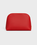 Medium Cosmetic Pouch in Smooth Calfskin – Ultra Red / Syrah
