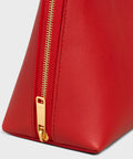 Medium Cosmetic Pouch in Smooth Calfskin – Ultra Red / Syrah