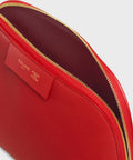 Medium Cosmetic Pouch in Smooth Calfskin – Ultra Red / Syrah