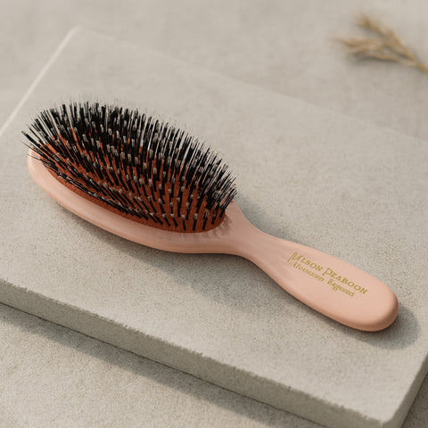Mason Pearson Mixed Bristle Pocket Hairbrush Pink (Small) Mason Pearson studio stone
