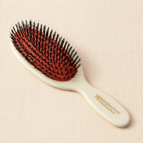 Mason Pearson Mixed Bristle Pocket Hairbrush Ivory (Small) Mason Pearson studio linen