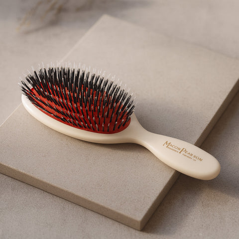 Mason Pearson Mixed Bristle Pocket Hairbrush Ivory (Small) Mason Pearson studio stone