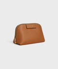 Small Cosmetic Pouch in Smooth Calfskin – Soft Tan / Ultra Red