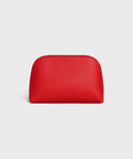 Small Cosmetic Pouch in Smooth Calfskin – Ultra Red / Syrah