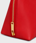 Small Cosmetic Pouch in Smooth Calfskin – Ultra Red / Syrah