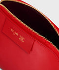 Small Cosmetic Pouch in Smooth Calfskin – Ultra Red / Syrah