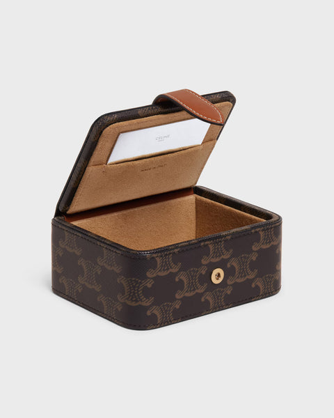 Small Jewels Case in Triomphe Canvas and Calfskin – Tan