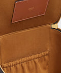 Square Vanity Case in Triomphe Canvas and Calfskin – Tan
